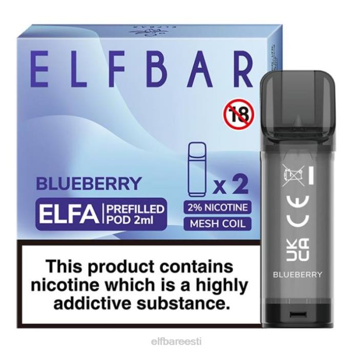 elfbar elfa eeltäidetud kaun - 2ml - 20mg (2 pakki) 46F6R113 kirsikoola