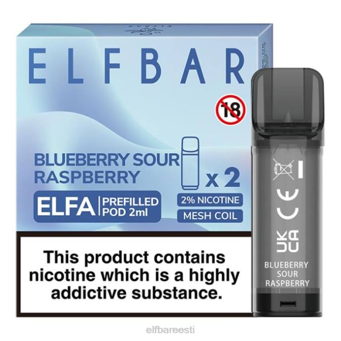 elfbar elfa eeltäidetud kaun - 2ml - 20mg (2 pakki) 46F6R113 kirsikoola