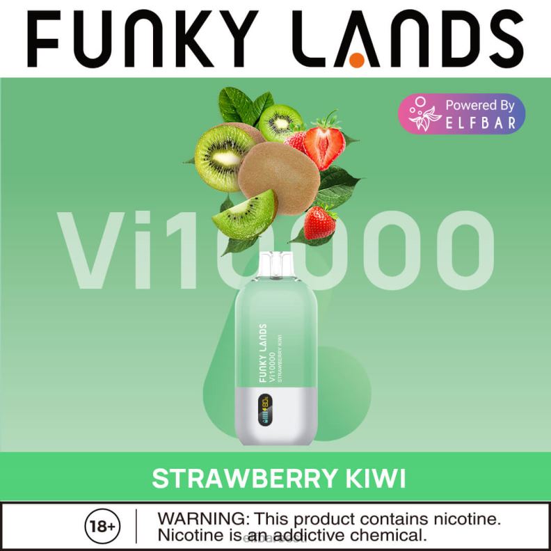 24H0X161 ELFBAR funky lands ühekordne vape vi10000 puffs maasika kiivi