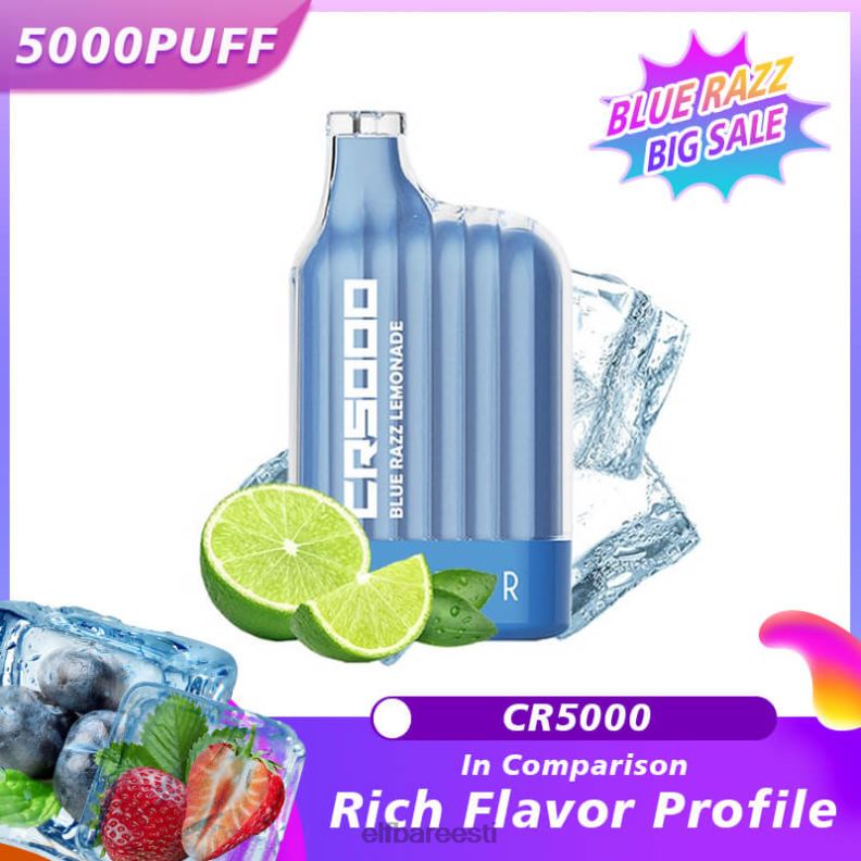 24H0X19 ELFBAR parima maitsega ühekordne vape cr5000 sinine razz sinine razzi limonaad