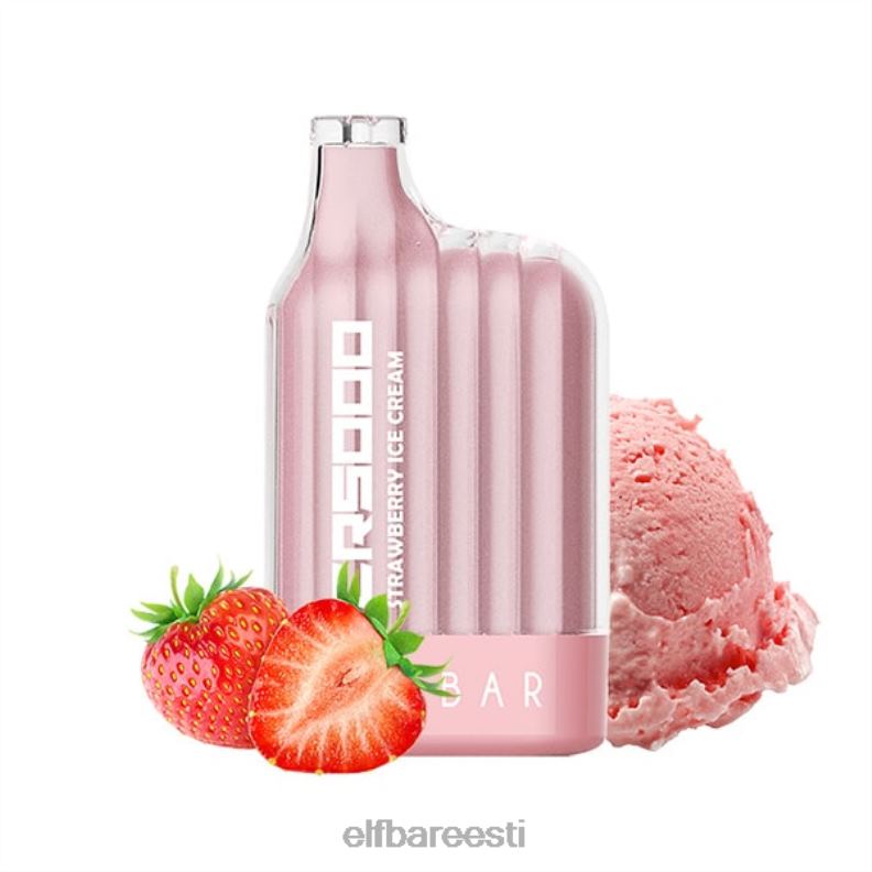 24H0X32 ELFBAR cr5000 ühekordne vape 5000 pahvi maasikajäätis