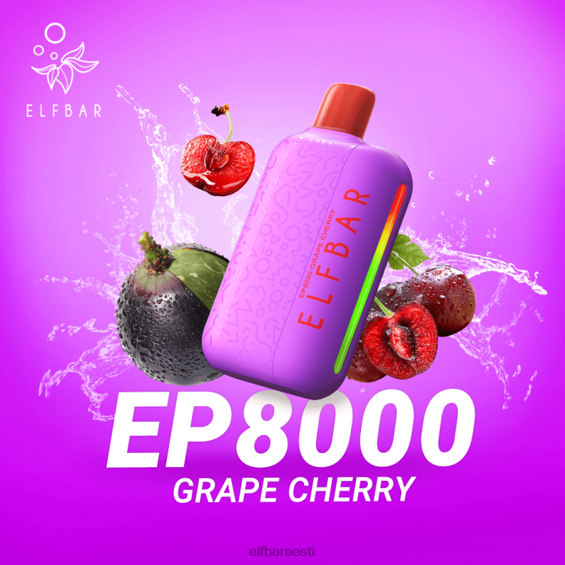 24H0X59 ELFBAR ühekordsed vape uued ep8000 pahvid viinamarjajää