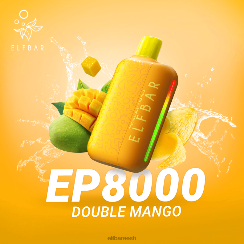 24H0X68 ELFBAR ühekordsed vape uued ep8000 pahvid topelt mango
