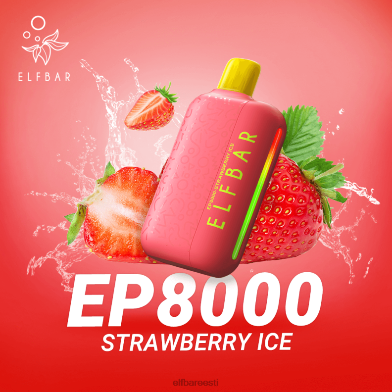 24H0X76 ELFBAR ühekordsed vape uued ep8000 pahvid maasikajää